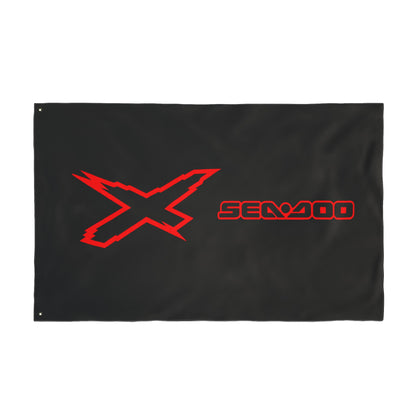 Sea‑Doo X-Team Performance Flag — Double‑Sided Red Watersports Banner