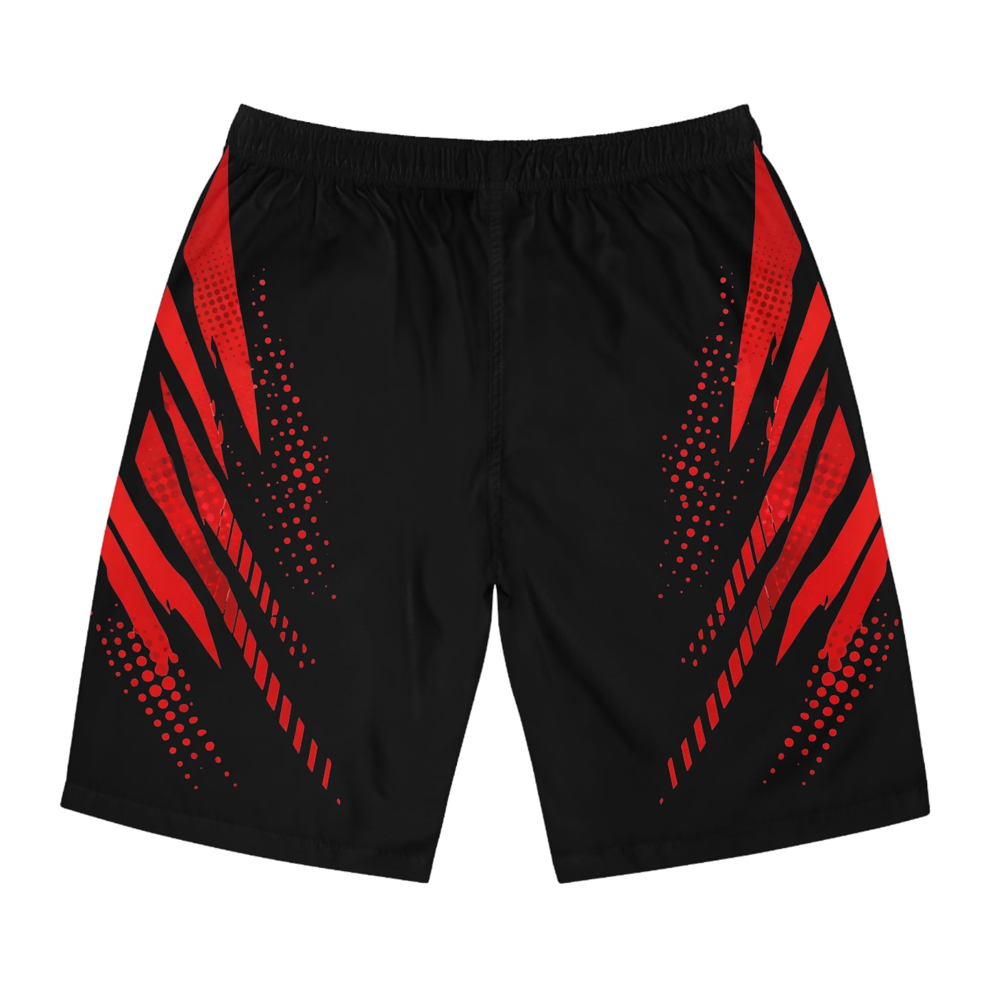 SeaDoo RXTX X-Team Men's Black & Red Racing Board Shorts — Athletic Swim Trunks