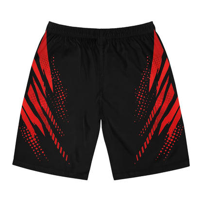 SeaDoo RXTX X-Team Men's Black & Red Racing Board Shorts — Athletic Swim Trunks