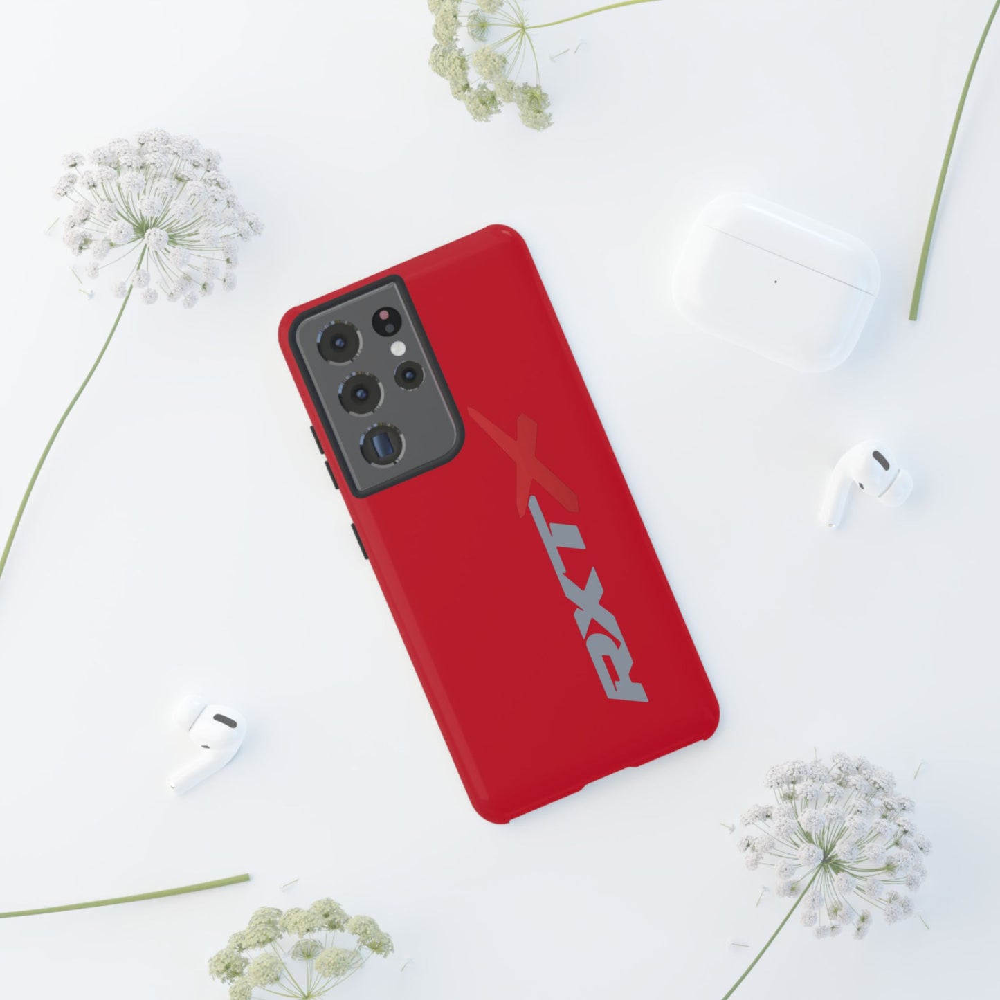 RXTX Tough Phone Case Protective Cover - iPhone Samsung Google Pixel Red