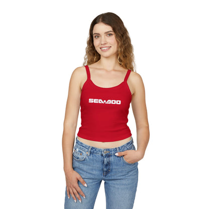 Sea-Doo Sexy 2000 Crop Tank Top — Women’s Spaghetti Strap Graphic Tank