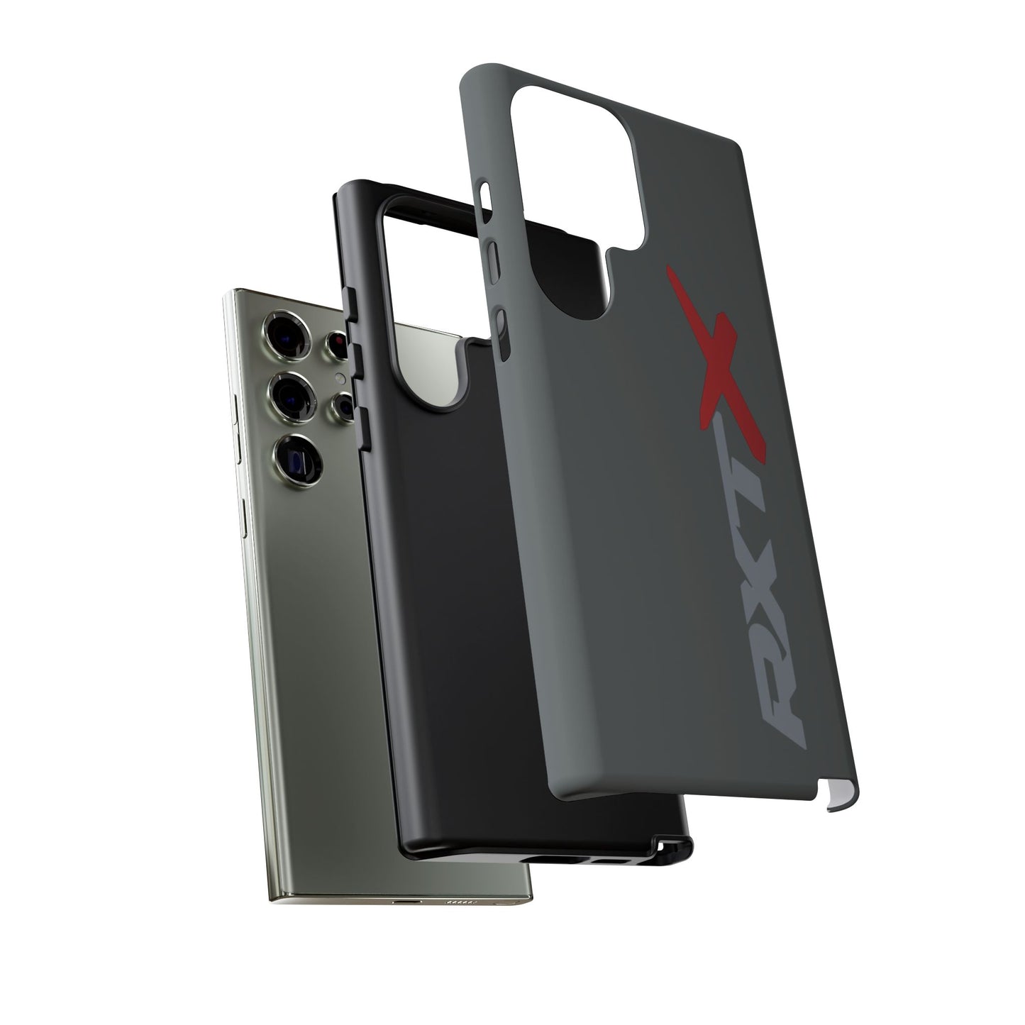 RXTX Tough Phone Case Protective Cover - iPhone Samsung Google Pixel -Dark Grey