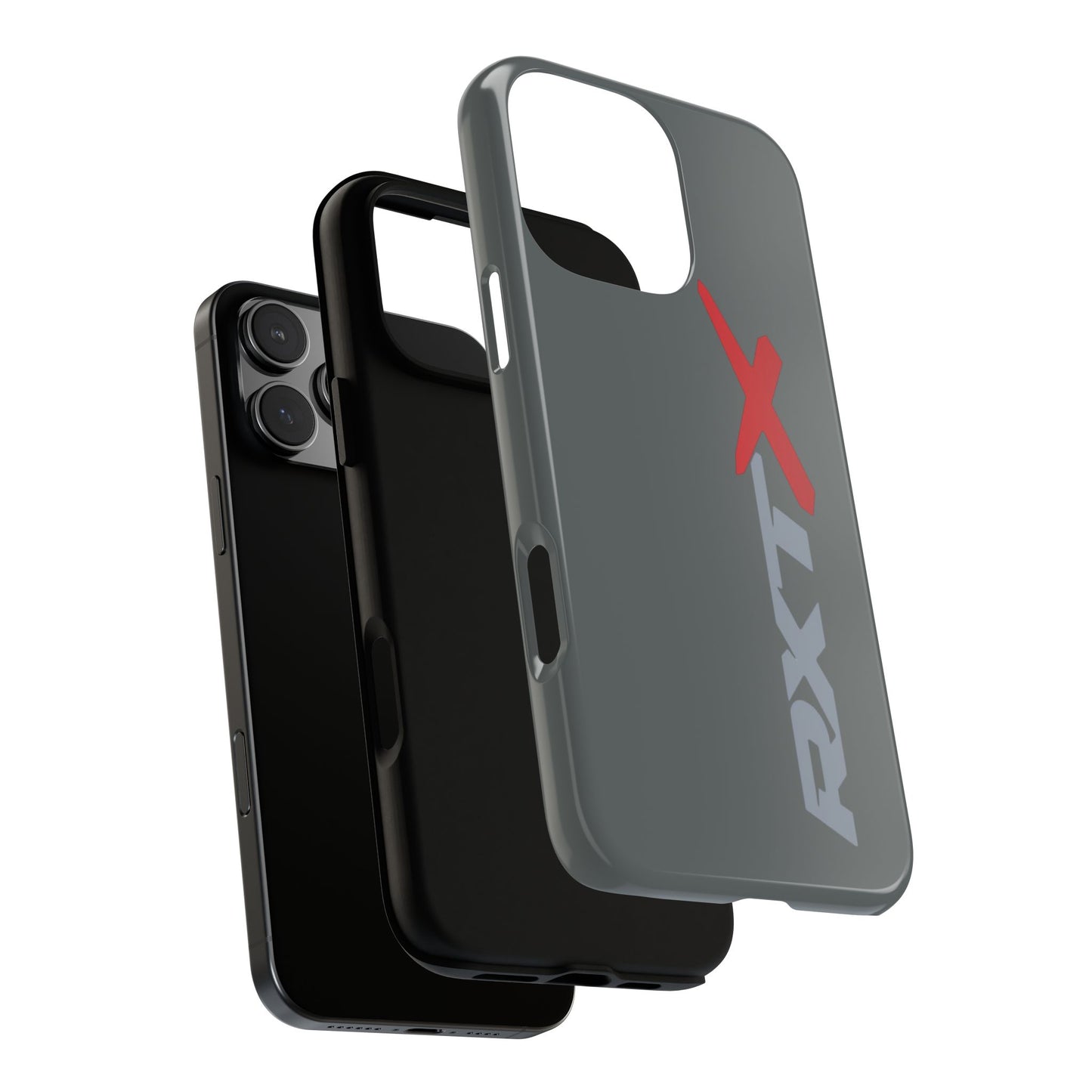RXTX Tough Phone Case Protective Cover - iPhone Samsung Google Pixel -Dark Grey