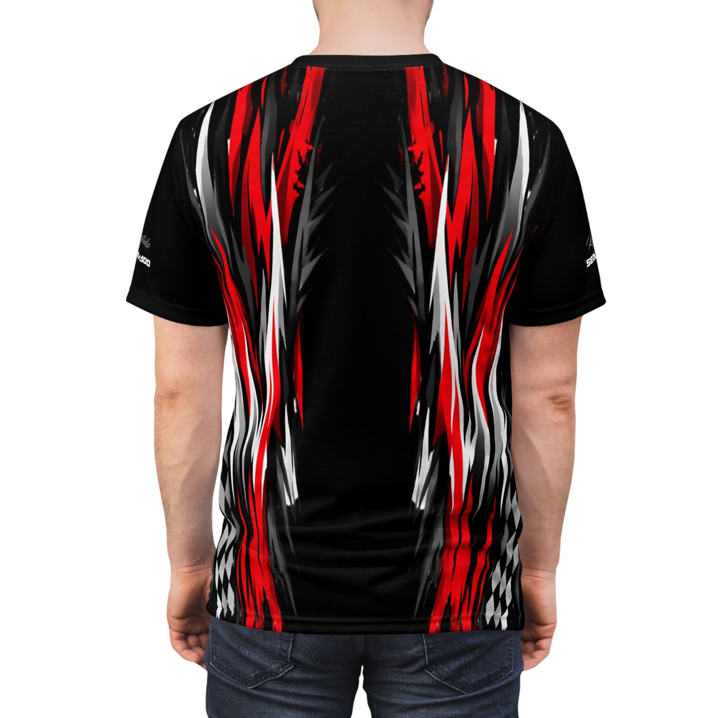 SeaDoo X-Team Racing Graphic Tee — Red & Black All-Over Print