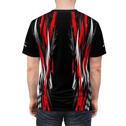 SeaDoo X-Team Racing Graphic Tee — Red & Black All-Over Print