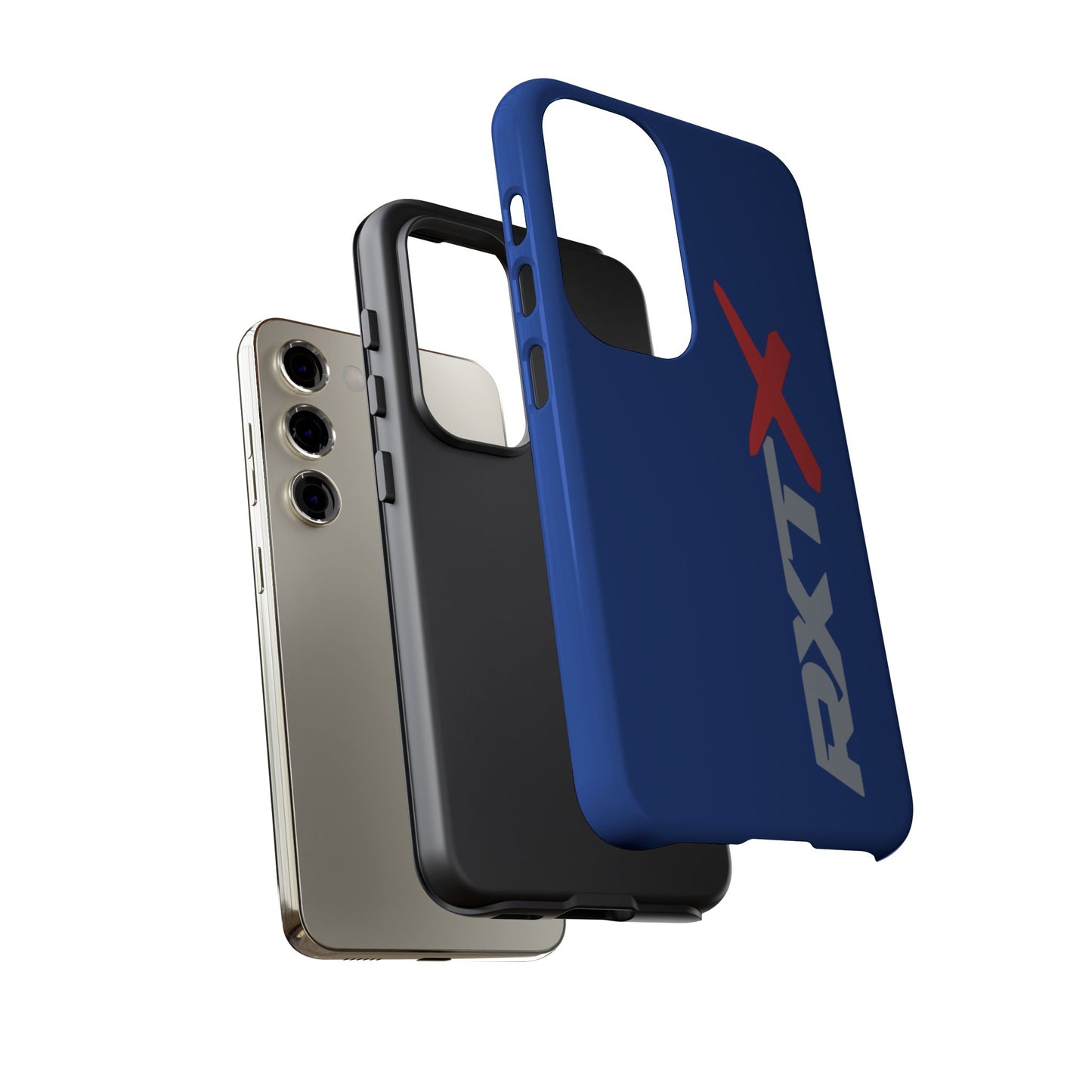 RXTX Tough Phone Case Protective Cover - iPhone Samsung Google Pixel Dark Blue