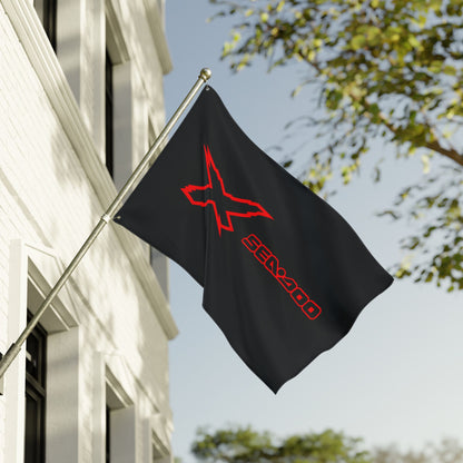 Sea‑Doo X Performance Flag — Double‑Sided Black & Red PWC Banner