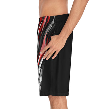 Men's RXTX Performance Racing Splash Board Shorts — Quick-Dry Surf & Swim Trunks Candy Apple Red