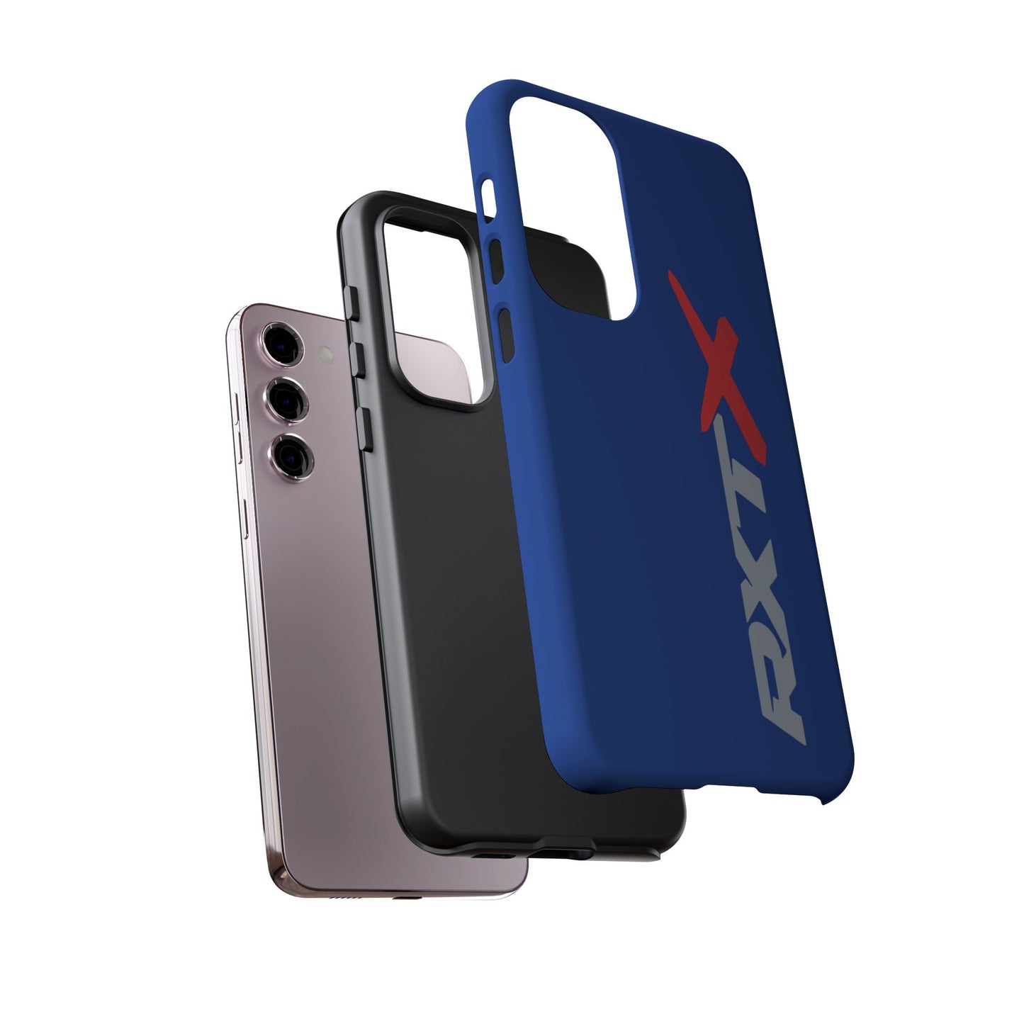 RXTX Tough Phone Case Protective Cover - iPhone Samsung Google Pixel Dark Blue