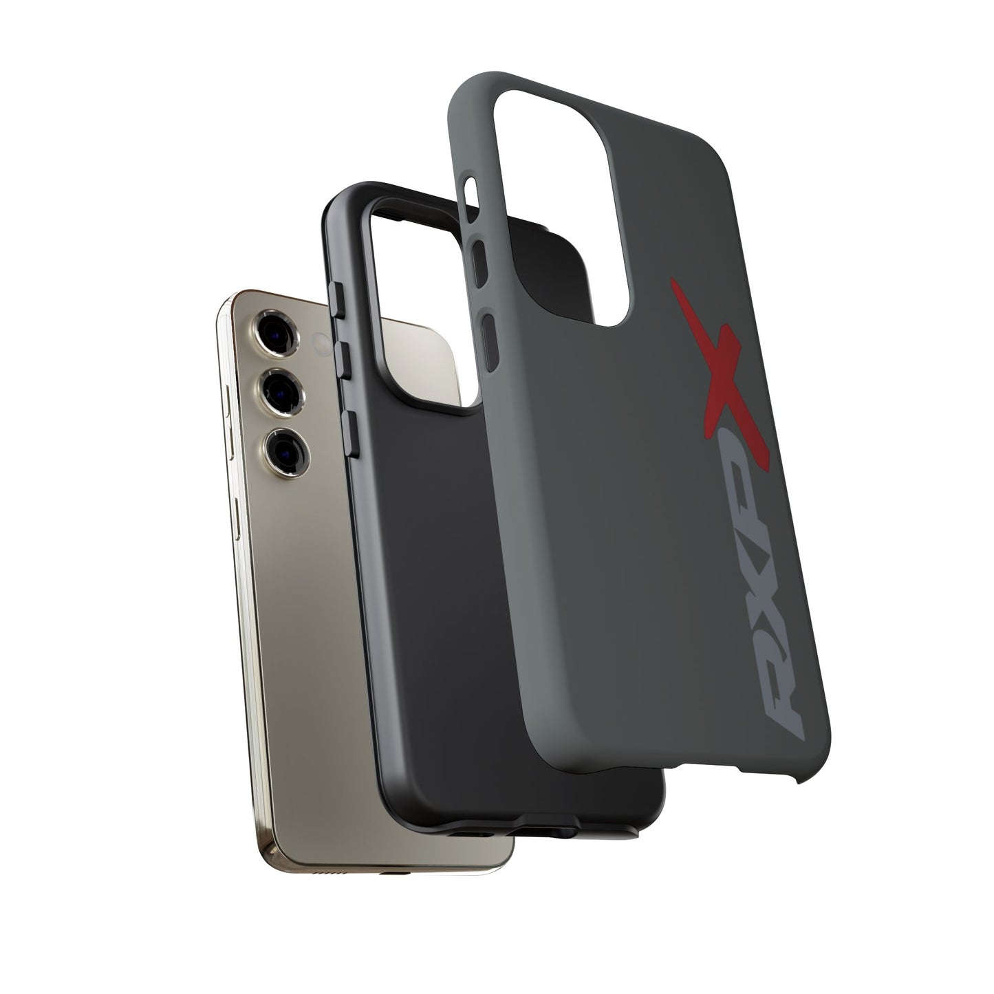 RXPX Tough Phone Case Protective Cover - iPhone Samsung Google Pixel - Grey