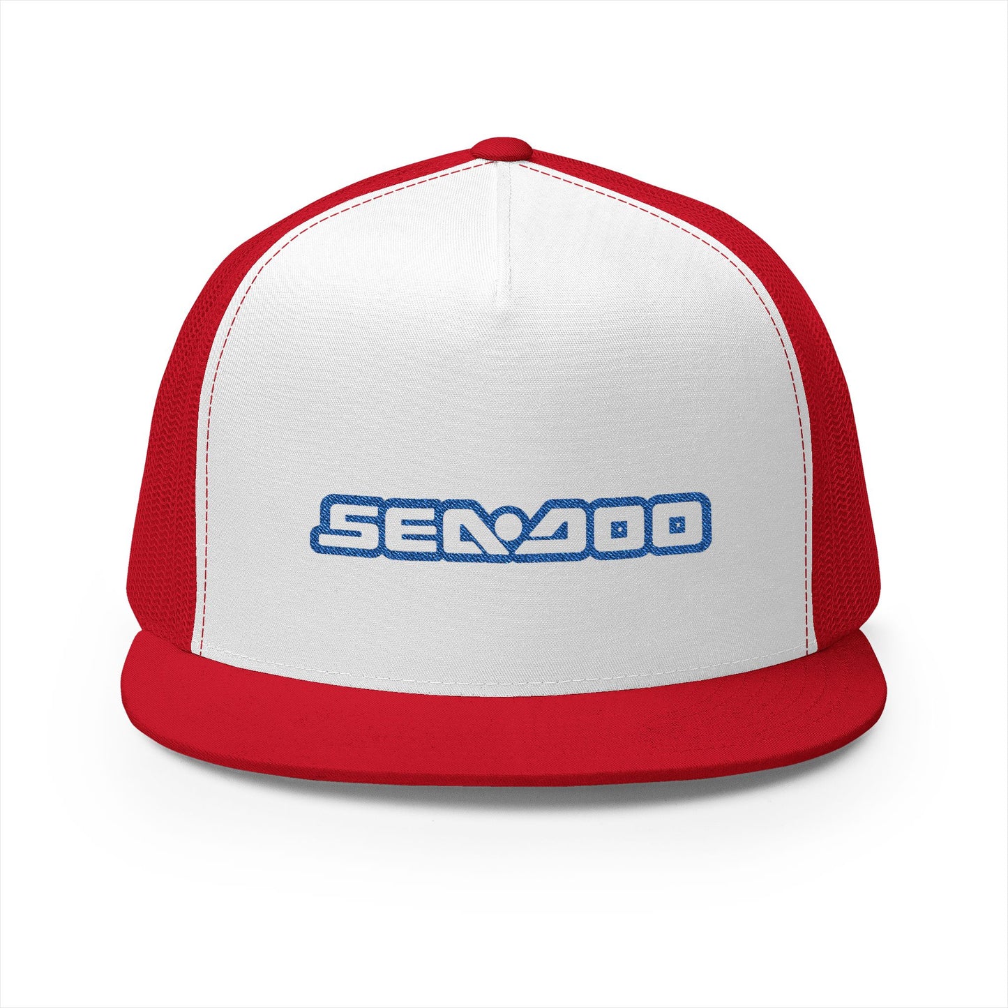 Sea-Doo Embroidered Trucker Hat — Retro Watersports Cap Blue