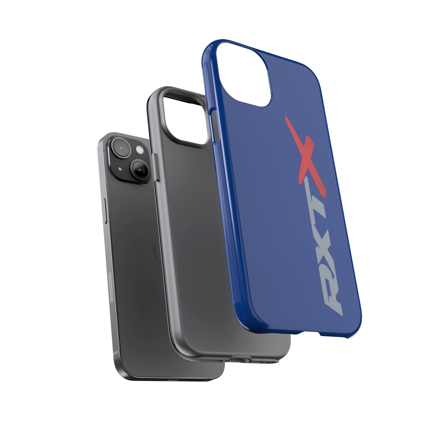 RXTX Tough Phone Case Protective Cover - iPhone Samsung Google Pixel Dark Blue