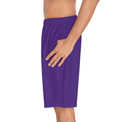 Men's X-Team Performance Board Shorts — Beach Swim Trunks Purple