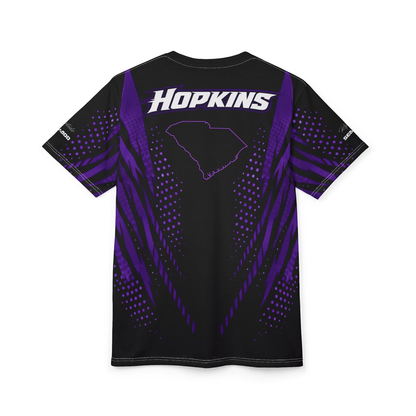SeaDoo RXTX Cyber Racing Dri Fit Tee — Midnight Purple & Black All-Over Print