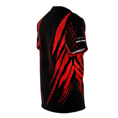 SeaDoo RXPX X-Team Cyber Racing Dri Fit Tee — Red & Black All-Over Print