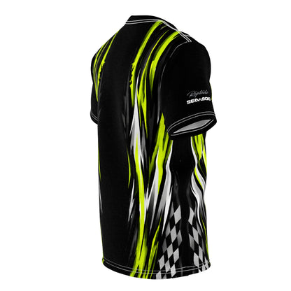 SeaDoo RXP-X Racing Graphic Tee — Manta Green & Black All-Over Print