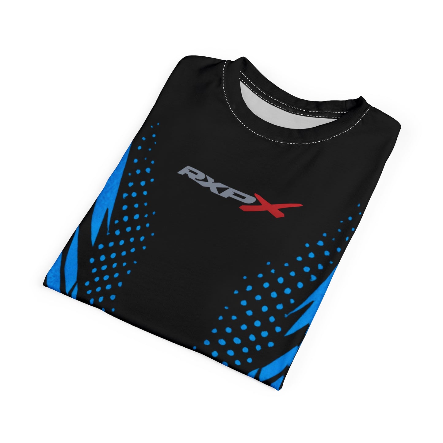 SeaDoo RXPX X-Team Cyber Racing Dri Fit Tee — Gulfstream Blue & Black All-Over Print
