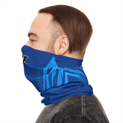 SeaDoo GTX Racing Neck Gaiter —  Gulfstream Blue &  Blue Abyss Midweight Face Shield Mask