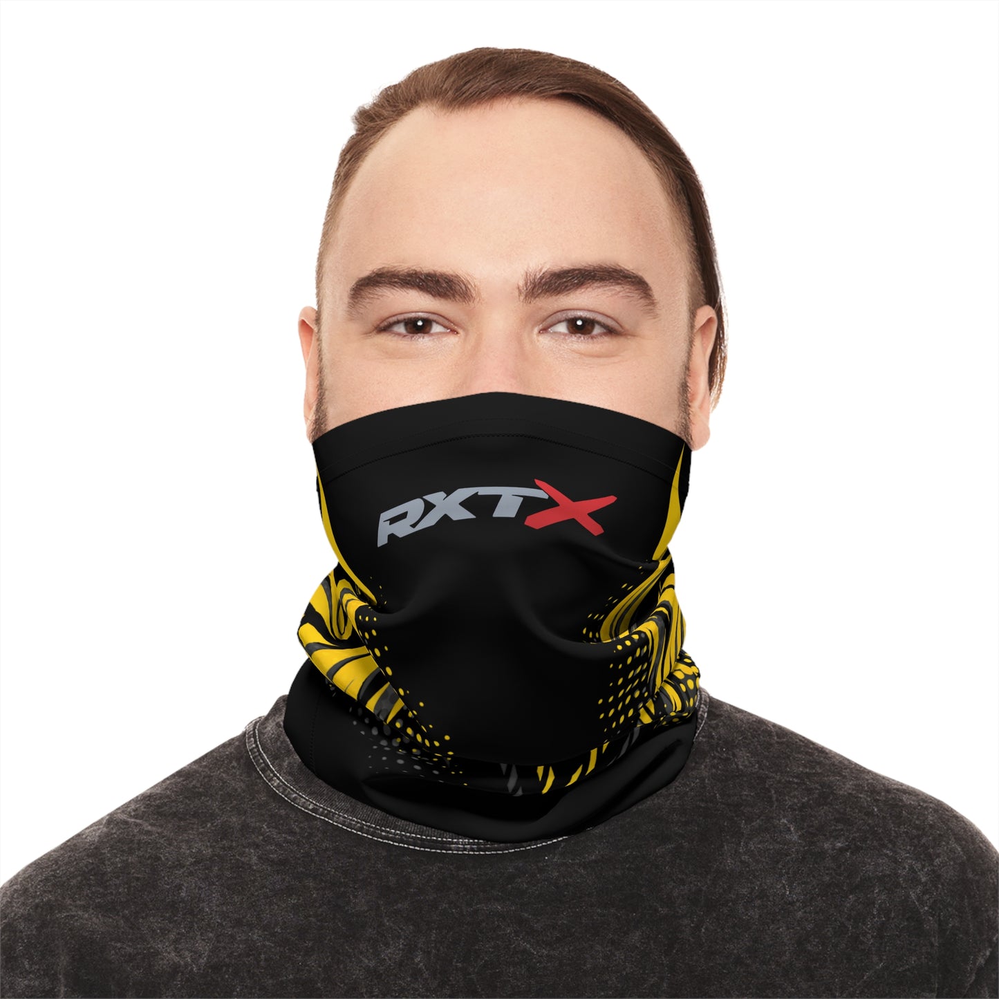 SeaDoo RXTX Racing Neck Gaiter — Millenium Yellow & Grey Midweight Face Shield Mask