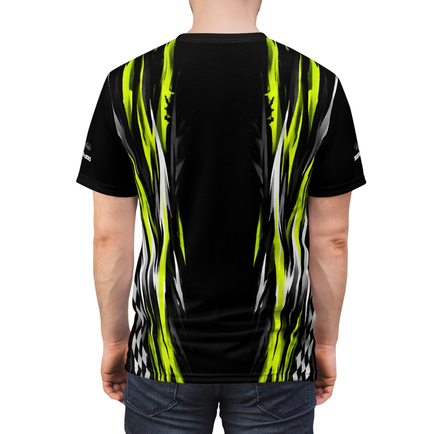 SeaDoo RXP-X Racing Graphic Tee — Manta Green & Black All-Over Print