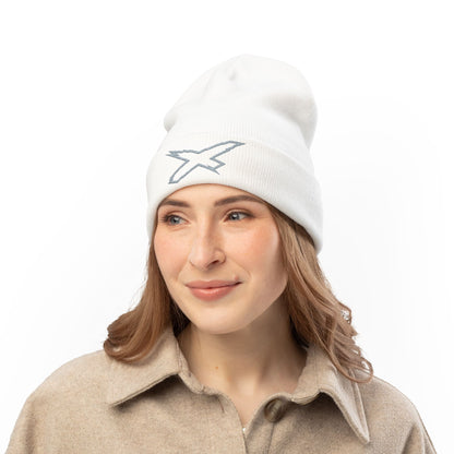 X-Team Knit Beanie — Embroidered Winter Hat Steel Grey