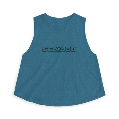 Sea-Doo Crop Top — Retro Watersports Logo Tank for Women