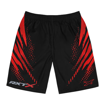 SeaDoo RXTX X-Team Men's Black & Red Racing Board Shorts — Athletic Swim Trunks