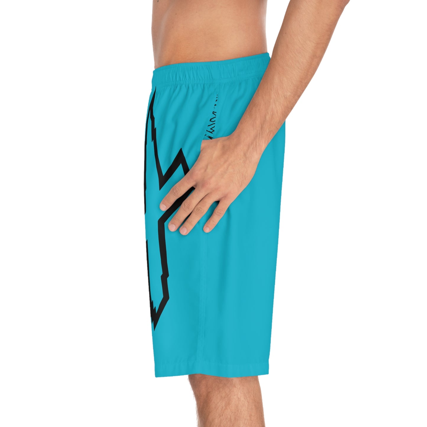 Men's X-Team Performance Board Shorts Loud— Beach Swim Trunks Turquoise