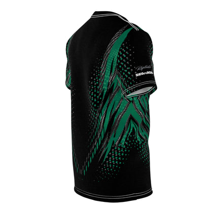 SeaDoo RXPX X-Team Cyber Racing Dri Fit Tee — Apex Racing Green & Carbon Fiber All-Over Print