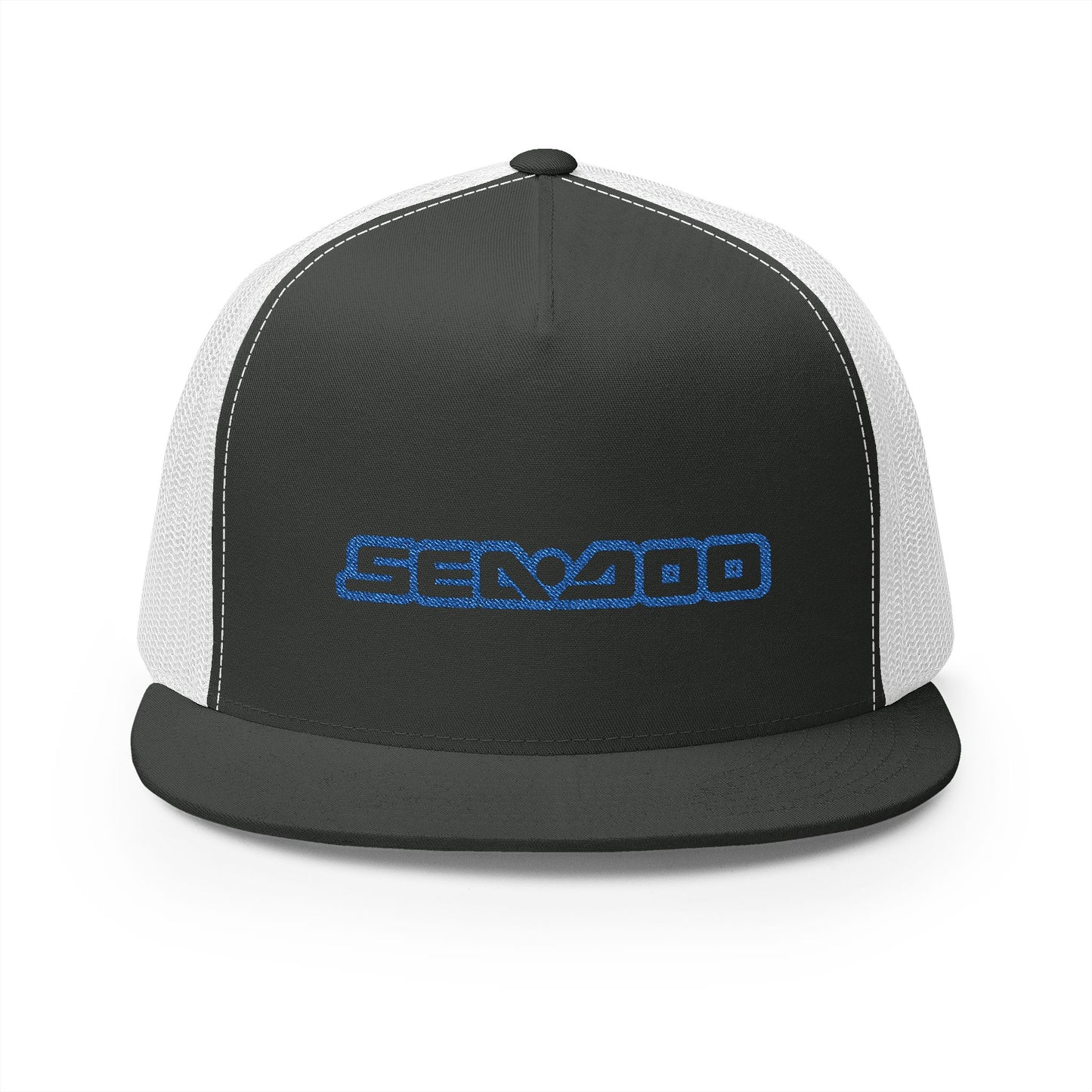 Sea-Doo Embroidered Trucker Hat — Retro Watersports Cap Blue
