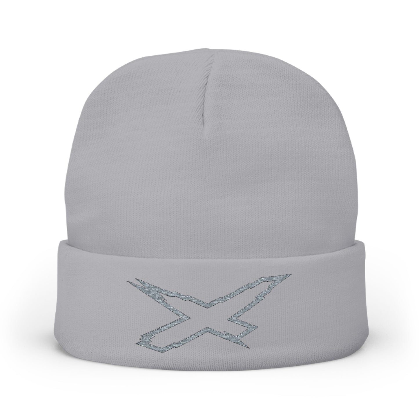X-Team Knit Beanie — Embroidered Winter Hat Steel Grey