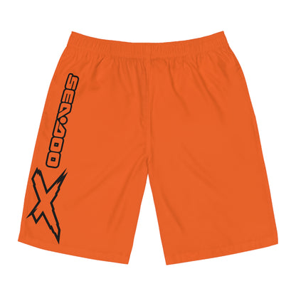 Men's X-Team Performance Board Shorts — Beach Swim Trunks Orange