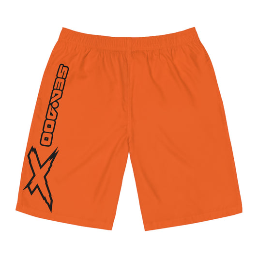 Men's X-Team Performance Board Shorts — Beach Swim Trunks Orange