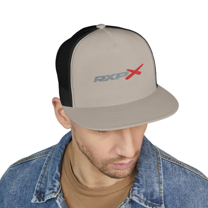 RXPX Embroidered Snap Back Trucker Cap - 5-Panel Mesh Hat