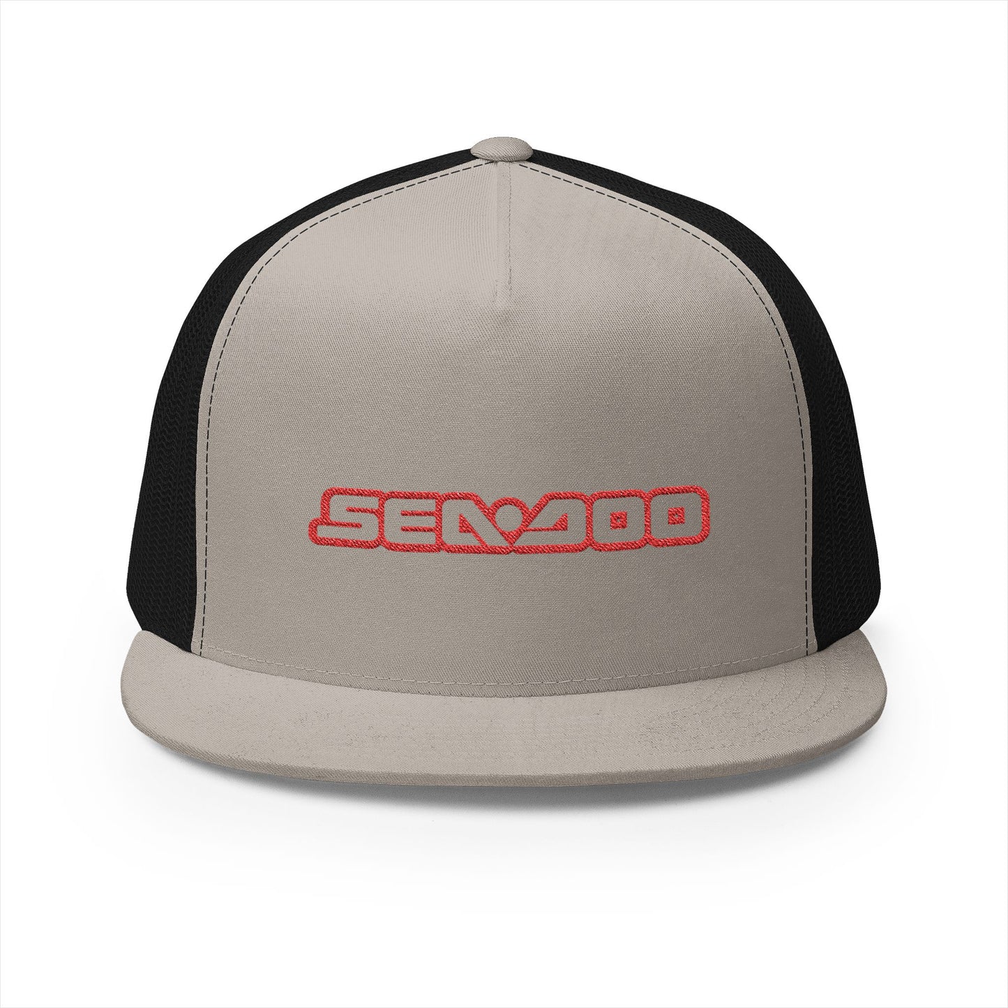 Sea-Doo Embroidered Trucker Hat — Retro Watersports Cap Red