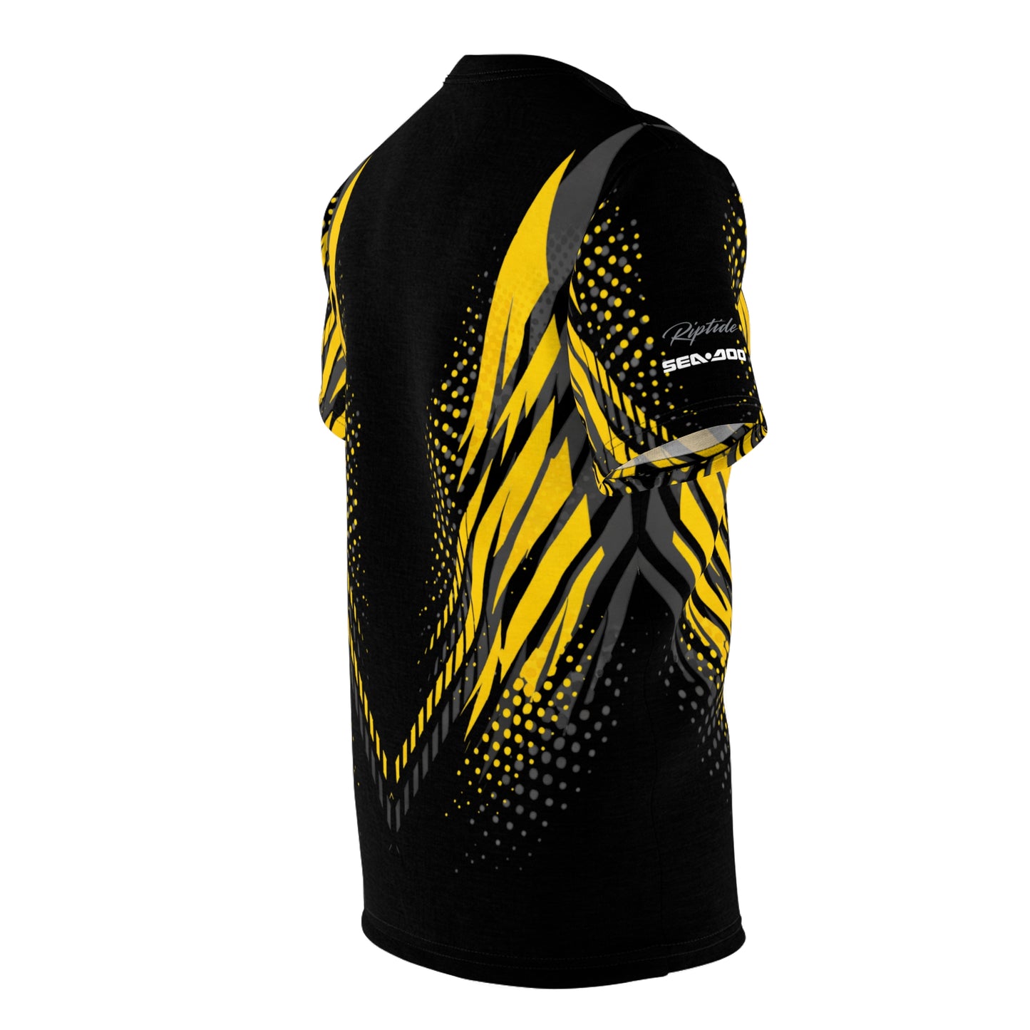 SeaDoo RXPX X-Team Cyber Racing Dri Fit Tee — Millenium Yellow Grey & Black All-Over Print