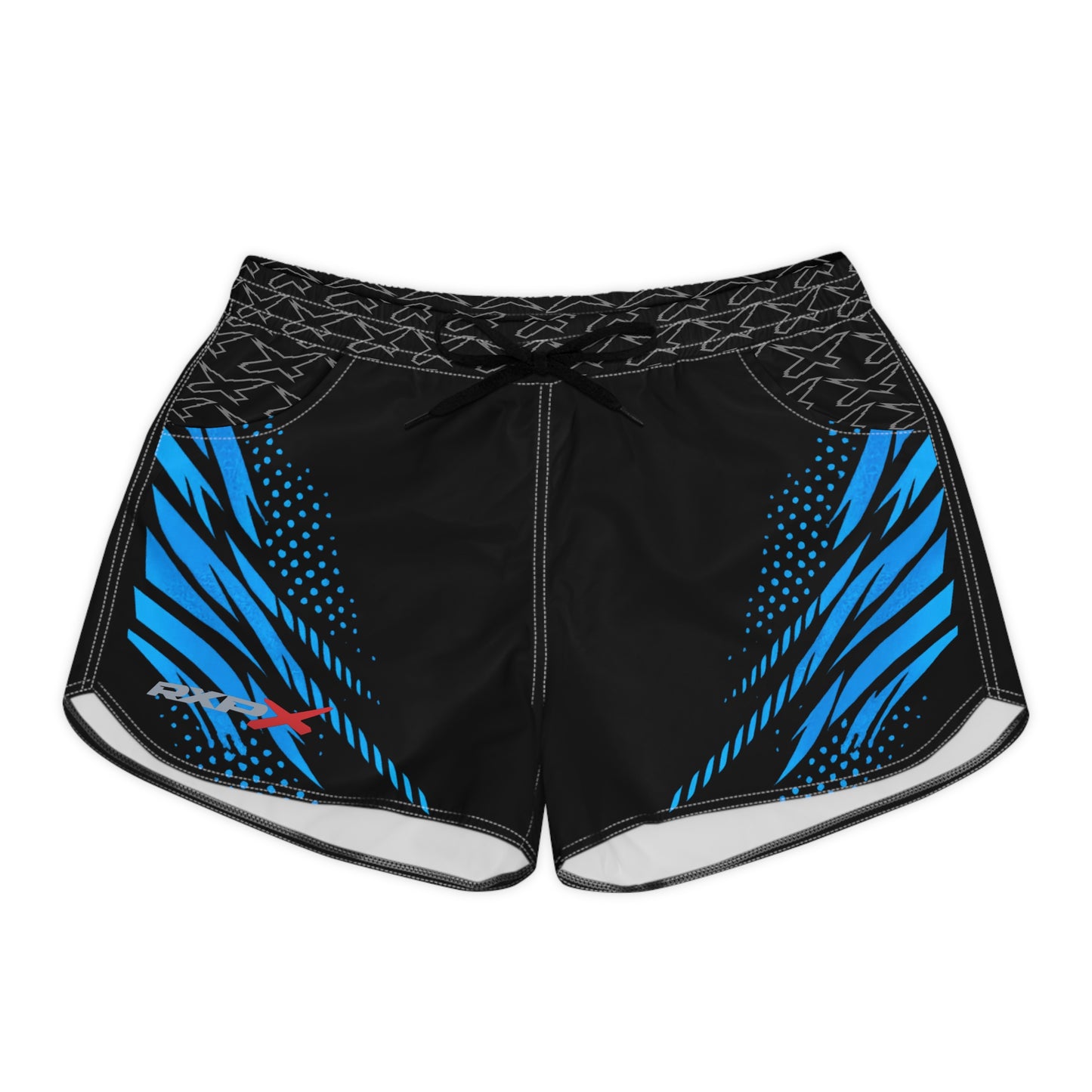 SeaDoo RXPX X-Team Women's Athletic Shorts — Dynamic Stripe Swim Shorts Gulfstream Blue