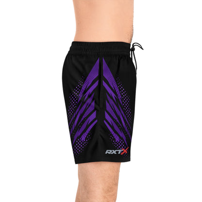 SeaDoo RXTX Swim Shorts — Black & Midnight Purple Mid-Length Boardshorts