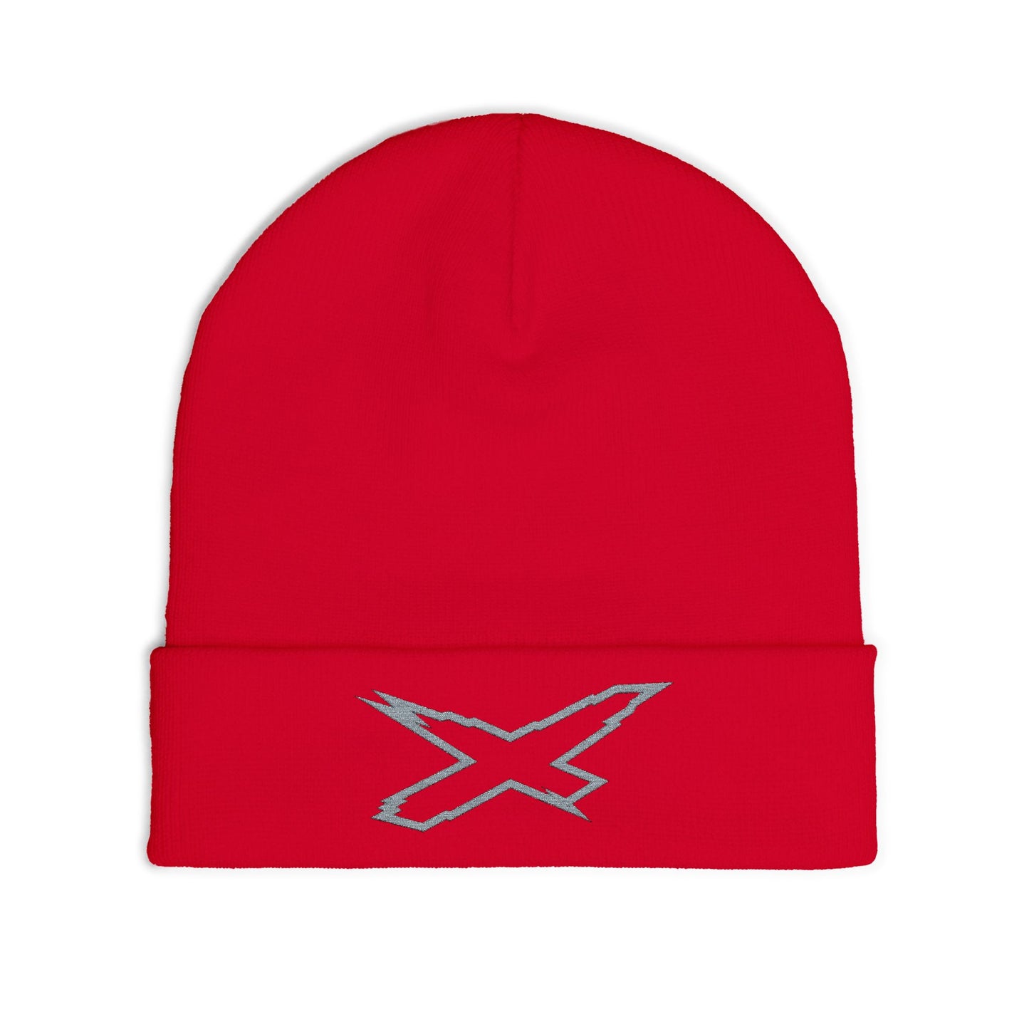 X-Team Knit Beanie — Embroidered Winter Hat Steel Grey