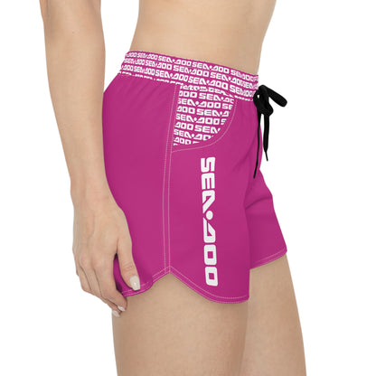 SeaDoo Performance Swim Shorts Women's Beach Riding Shorts Pink - Vert