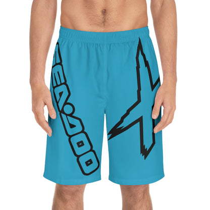 Men's X-Team Performance Board Shorts Loud— Beach Swim Trunks Turquoise
