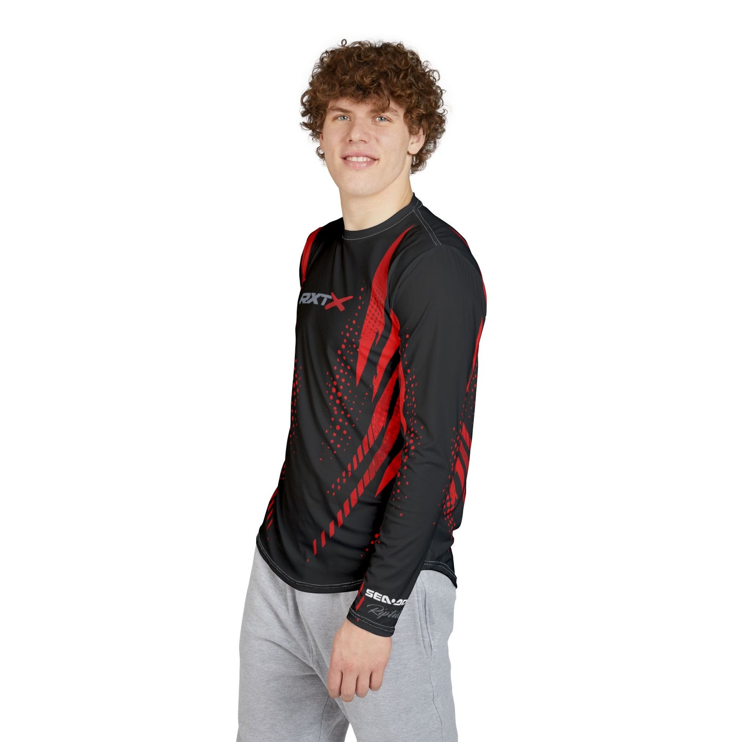Men's SeaDoo RXTX X-Team Performance UPF Protection UV Long Sleeve Shirt — Red