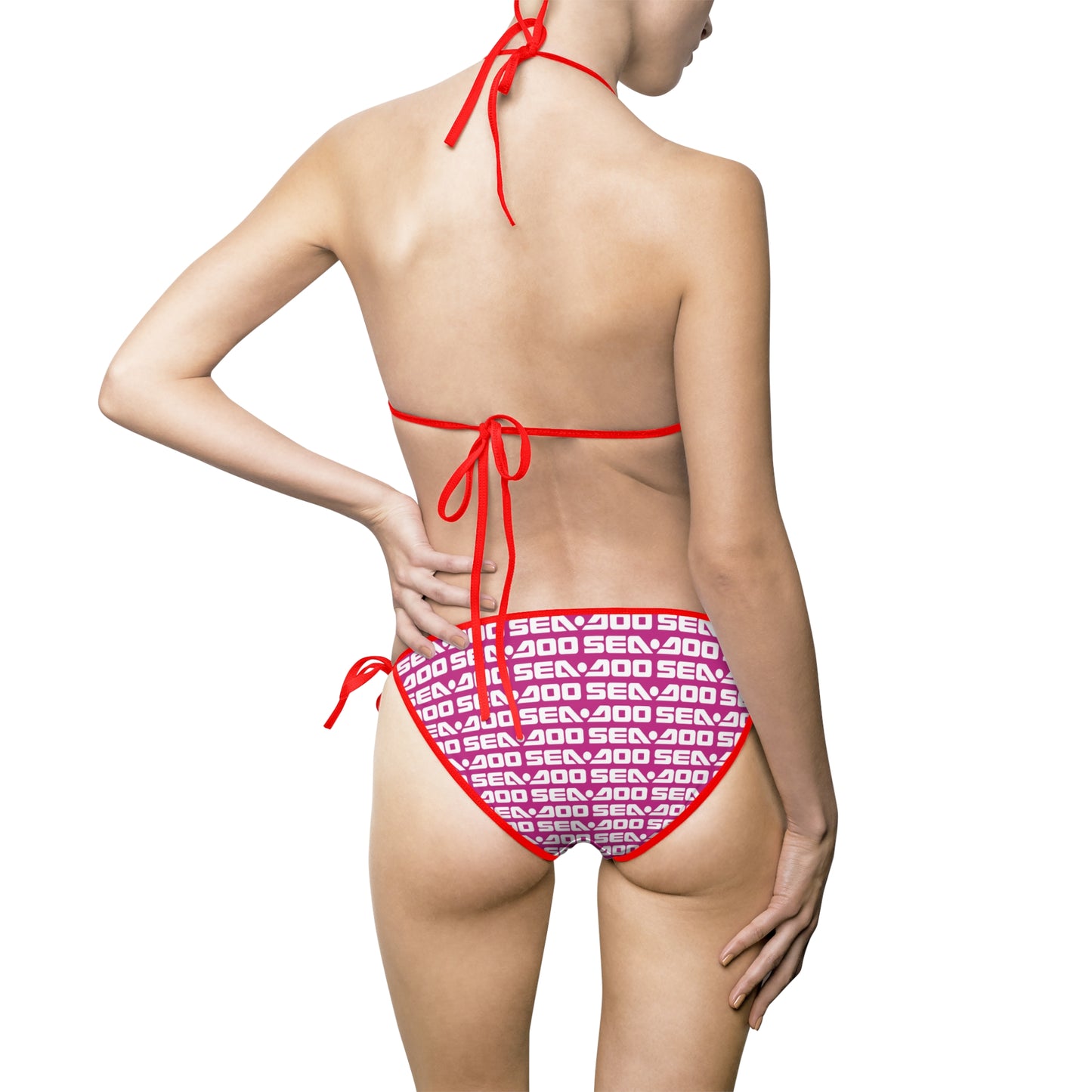 SeaDoo Pink Pattern Bikini Swimsuit | Triangle Tie-Side Bikini