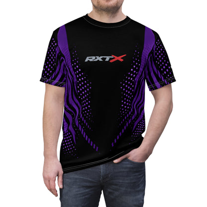 SeaDoo RXTX Cyber Racing Dri Fit Tee — Midnight Purple & Black All-Over Print