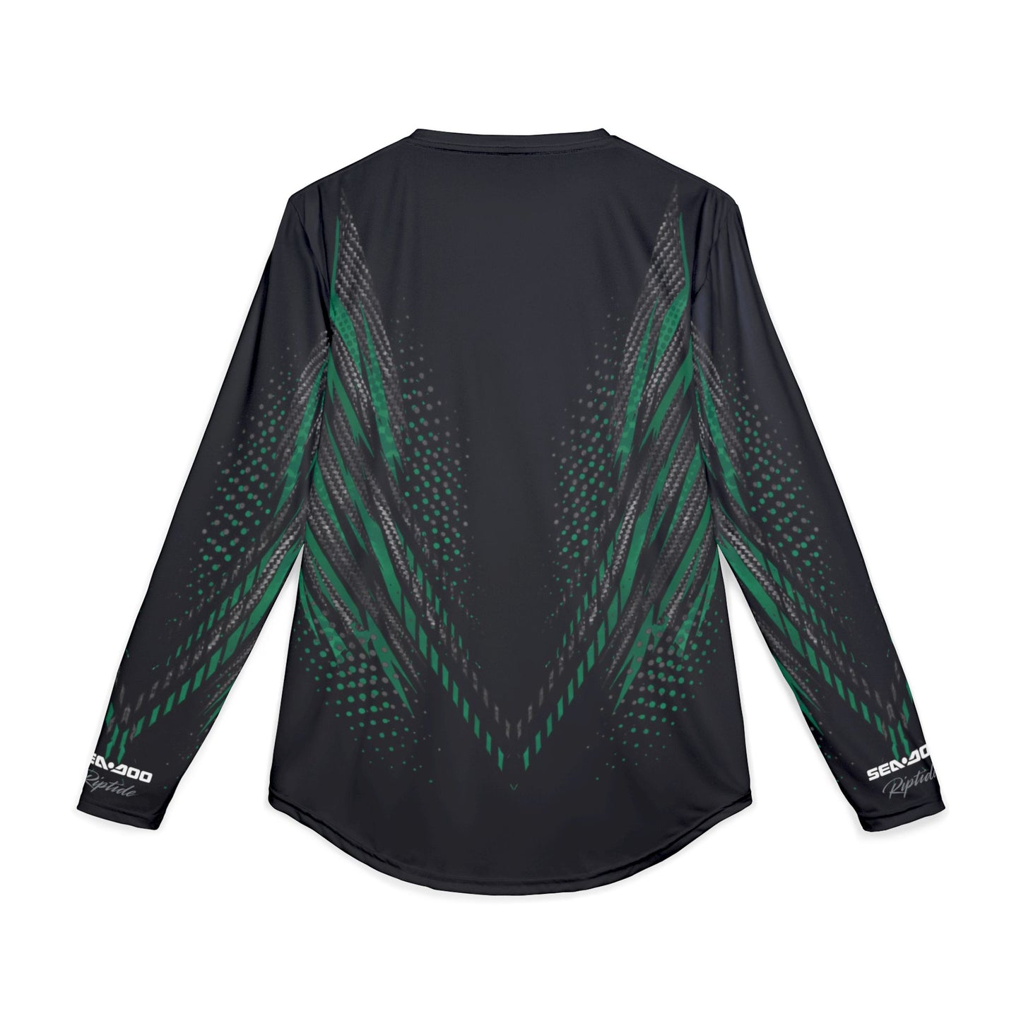 Men's SeaDoo RXPX X-Team Performance UPF Protection UV Long Sleeve Shirt — Apex Racing Green & Carbon Fiber