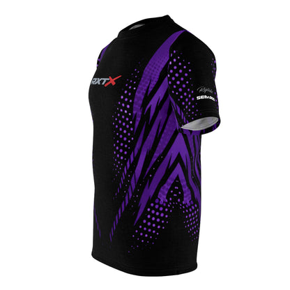 SeaDoo RXTX Cyber Racing Dri Fit Tee — Midnight Purple & Black All-Over Print