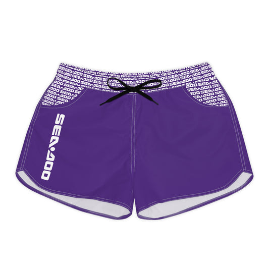 SeaDoo Performance Swim Shorts Women's Beach Riding Shorts Purple - Vert