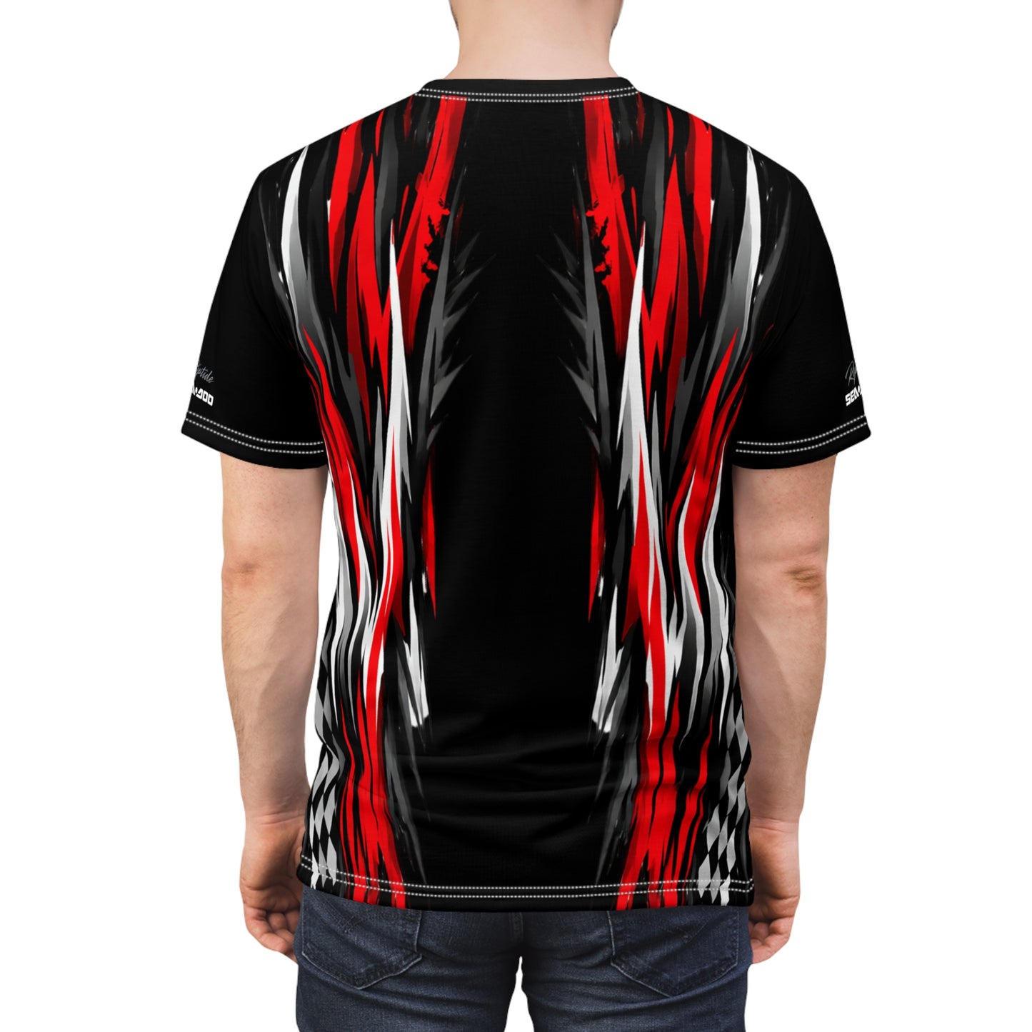 SeaDoo RXPX Racing Graphic Tee — Red & Black All-Over Print