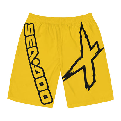 Men's X-Team Performance Board Shorts Loud— Beach Swim Trunks Millenium Yellow