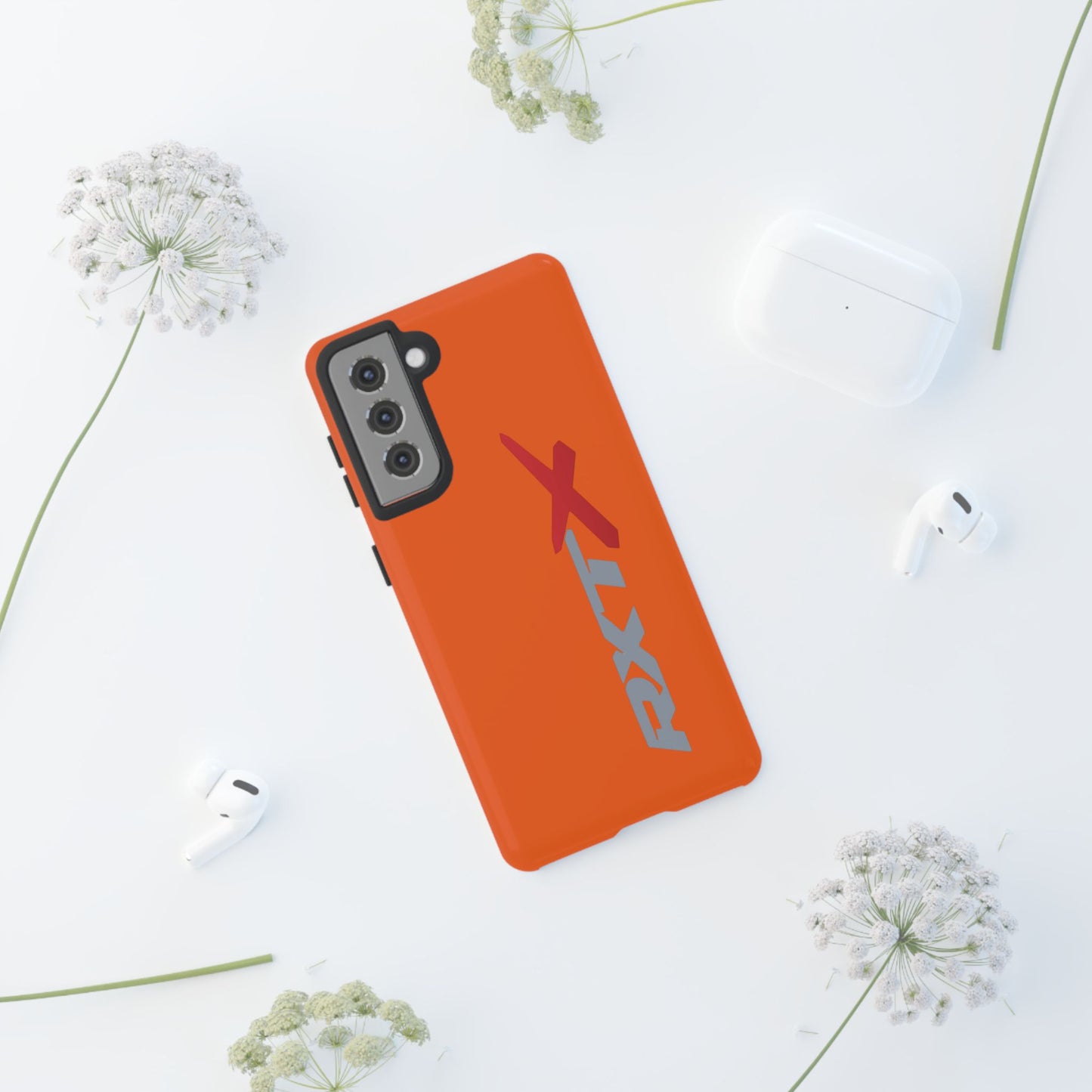 RXTX Tough Phone Case Protective Cover - iPhone Samsung Google Pixel Orange